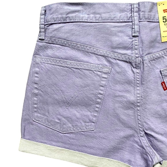 Levi’s 501 Cuff Lavender Shorts Mid Rise W30 NWT - Picture 6 of 8